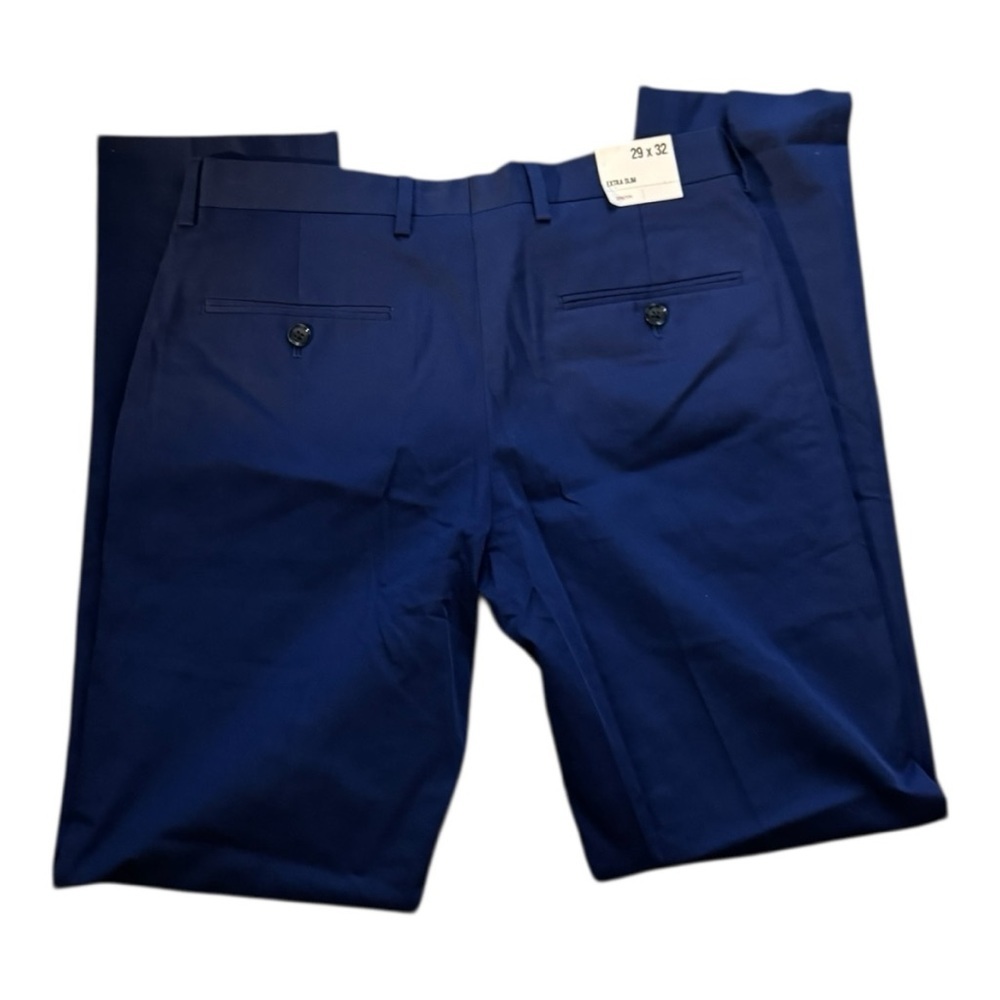 Express Men's Elegant Navy Dress Pants - Picture 3 of 7